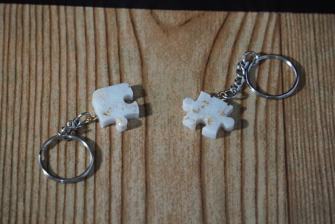 Puzzle Pieces Keychain Set